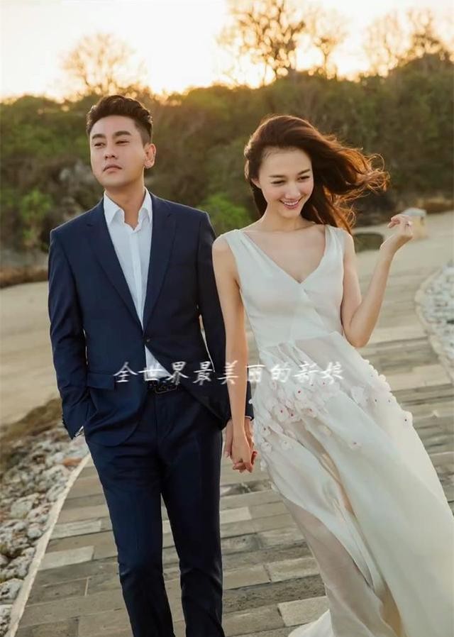 韩雯雯老公是谁（韩雯雯与朱孝天婚纱照唯美登对）