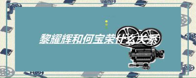 ​黎耀辉和何宝荣什么关系