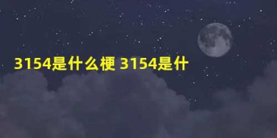 ​3154是什么梗 3154是什么意思