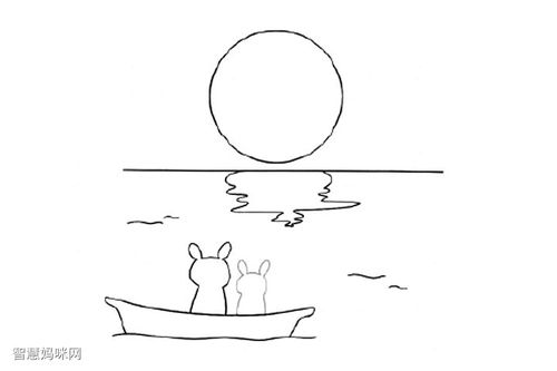 中秋节的画三年级简笔画（中秋节的画二年级一等奖简笔画）(7)