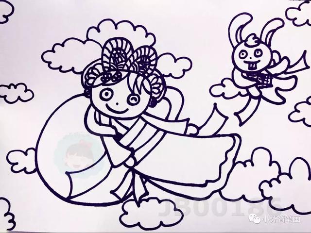中秋节的主题儿童画大全（中秋节儿童画详情步骤）(9)