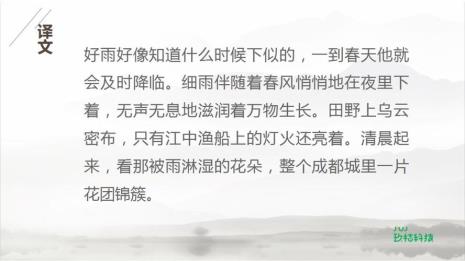 《春夜喜雨》这首诗的意思是什么