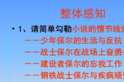 ​钢铁是怎样炼成的十个情节归纳