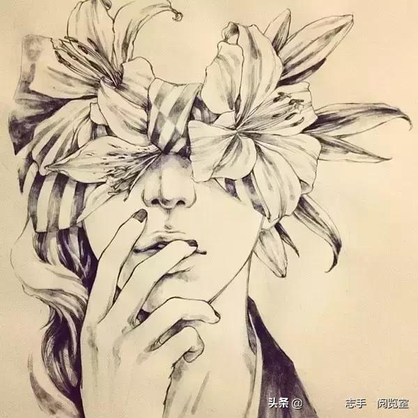 50张速写人物临摹图超全（50幅非常酷的人物速写）(12)