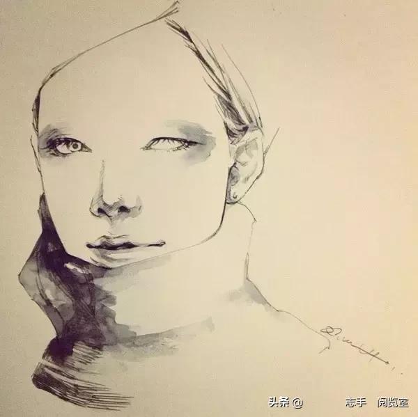 50张速写人物临摹图超全（50幅非常酷的人物速写）(7)