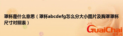 ​g罩杯是什么？如何分罩杯大小？