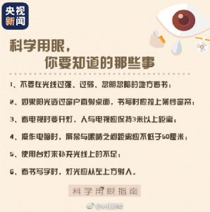 ​视力损伤 全球超过22亿人视力损伤！科学用眼指南来了