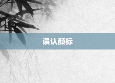 ​误认颜标