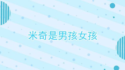 ​米奇是男生女生 米奇是男孩还是米妮是女孩