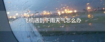 ​飞机遇下雨天能飞吗? 飞机飞行途中下雨怎么办