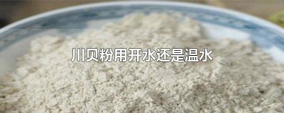 ​川贝粉用多少温度开水冲 川贝粉用什么水温冲服