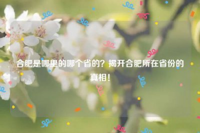 ​合肥是哪里的哪个省的？揭开合肥所在省份的真相！