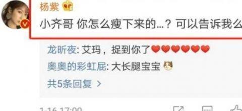 任贤齐瘦身成功，杨紫忙着讨教秘诀