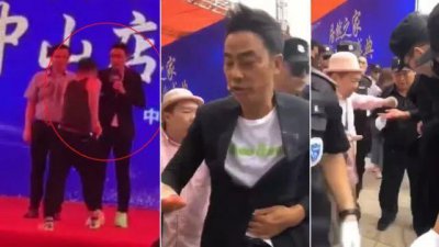 ​任达华活动现场遭男子登台捅伤 袭击者被当场控制   经纪人：已清理伤口，目前清