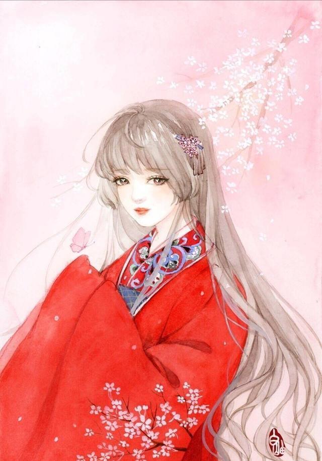 古风动漫超唯美，手绘插画女画！喜欢临摹起来哦~