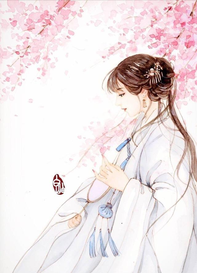 古风动漫超唯美，手绘插画女画！喜欢临摹起来哦~