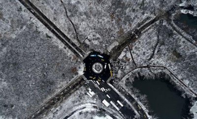 ​航拍南京雪景：到处白雪皑皑银装素裹