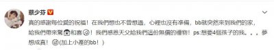 ​46岁蔡少芬喜怀3胎，发文却称＂4个孩子＂，原因让人心疼