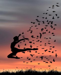 ​美图集：唯美别致！夕阳下的人物剪影图，超有意境！
