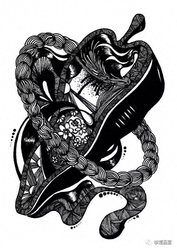 四川美术学院设计黑白装饰画优秀作品（1）