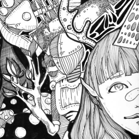 四川美术学院设计黑白装饰画优秀作品（1）