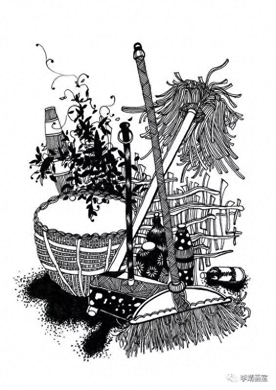 四川美术学院设计黑白装饰画优秀作品（1）