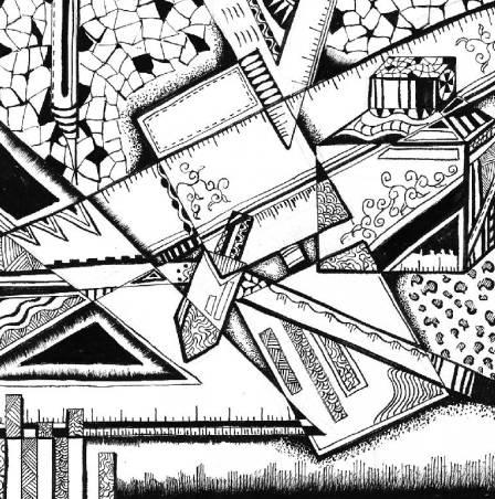 四川美术学院设计黑白装饰画优秀作品（1）