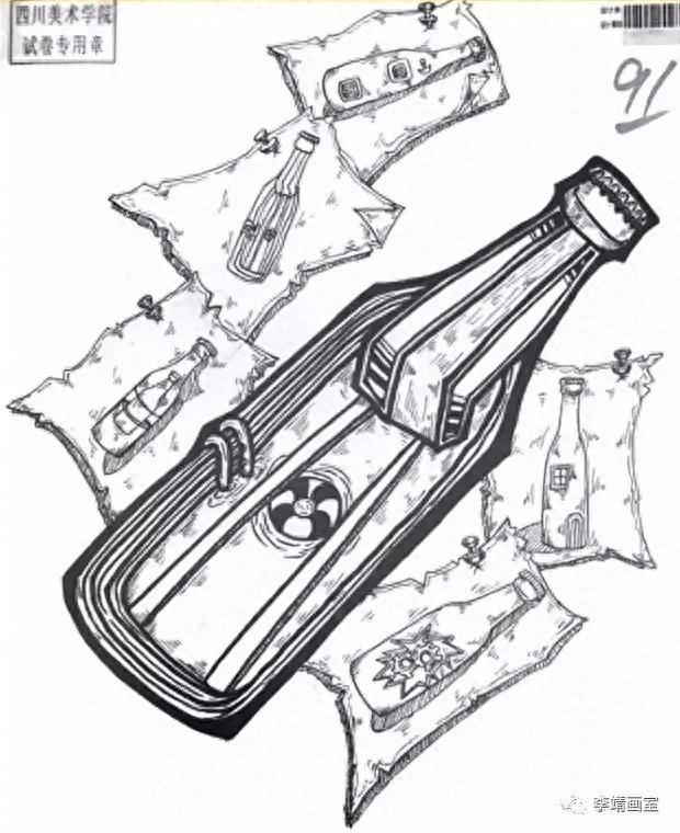 四川美术学院设计黑白装饰画优秀作品（1）