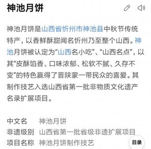 ​山西神池月饼-山西非物质文化遗产