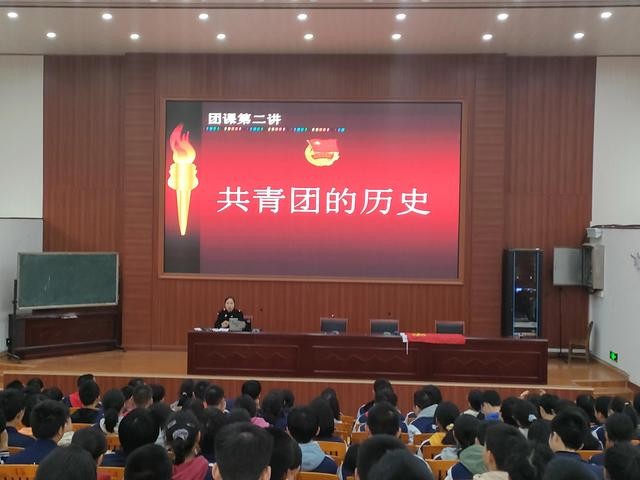 校园新团员入团仪式（凝聚青春挥扬团旗）(13)