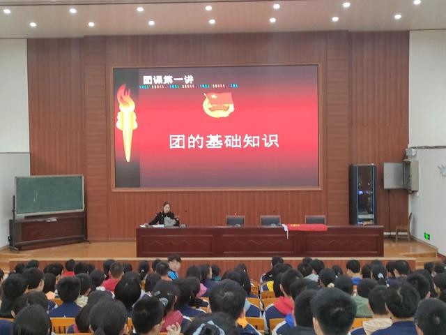 校园新团员入团仪式（凝聚青春挥扬团旗）(11)
