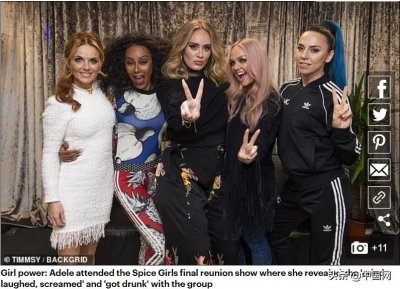 ​明星追星也疯狂！阿黛尔在辣妹演唱会上边哭边笑，晒童年“合照”