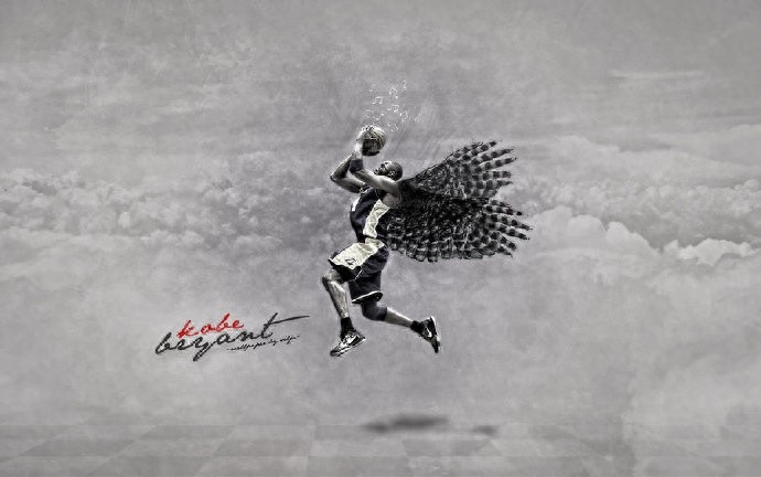 美如画的科比壁纸！这个做手机电脑桌面也是极好的！