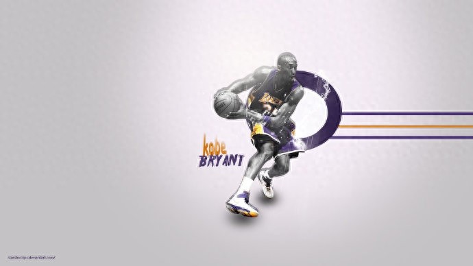 美如画的科比壁纸！这个做手机电脑桌面也是极好的！