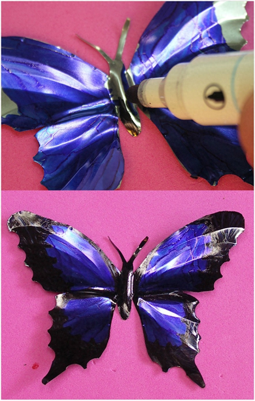 空的易拉罐别扔了,网友教你把它改造成一只栩栩如生的蝴蝶