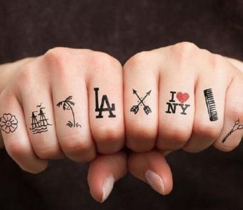 ​手指纹身图样