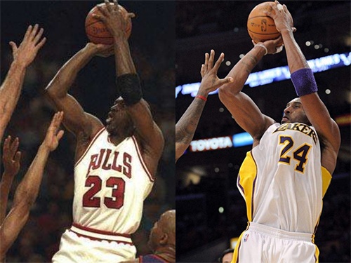 多图对比，科比和乔丹的投篮姿势到底有多像？ 简直一模一样