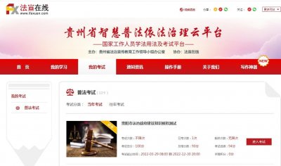 法宣在线贵阳市法治政府建设知识模拟测试考试答案