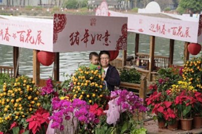 ​最广州的年味花市，行荔枝湾水上花墟