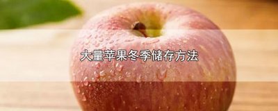 ​大量苹果冬季储存方法